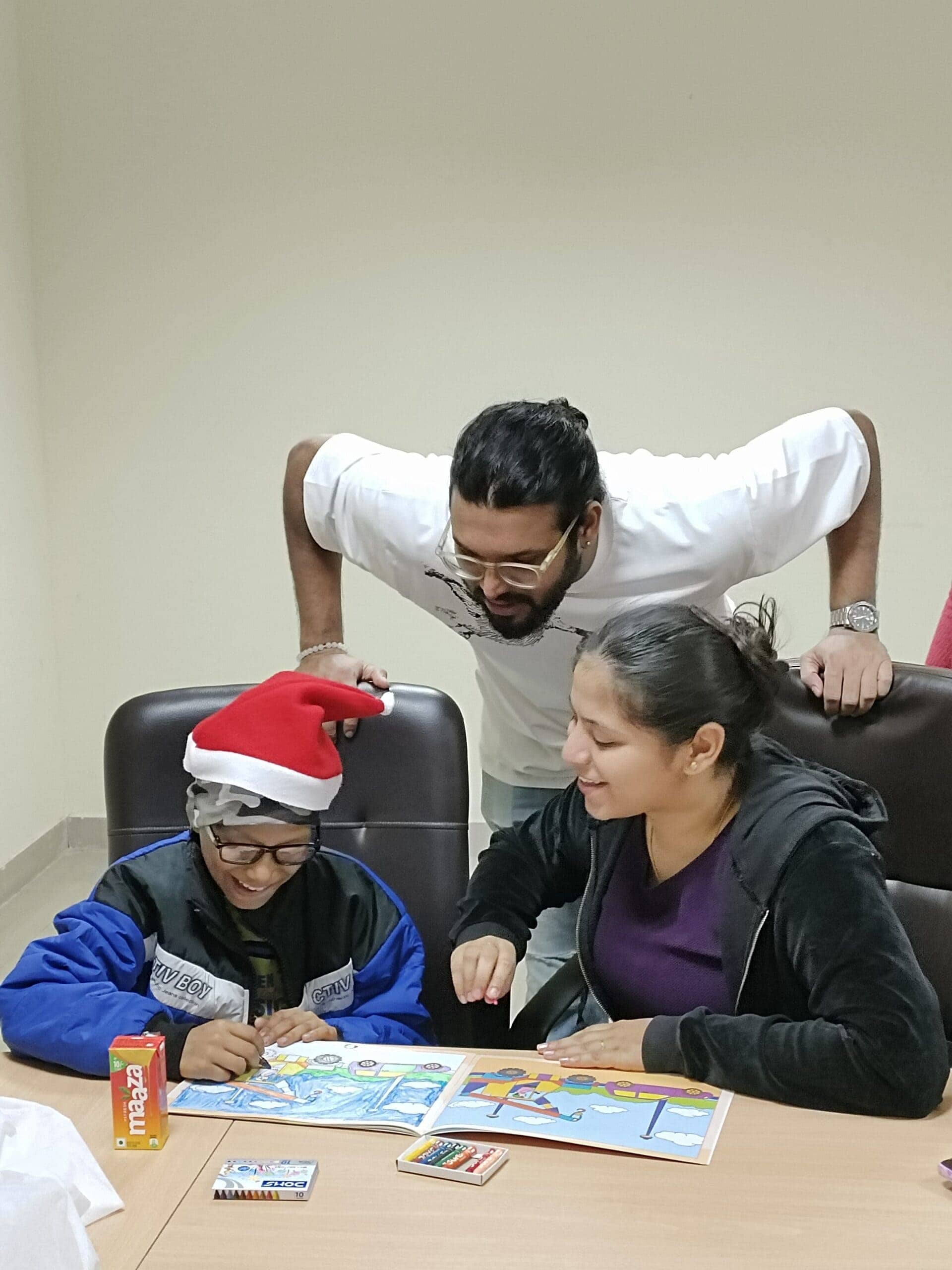 Inara Foundation team at a cancer shelter visit